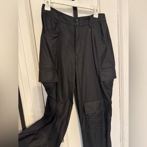 Banana Republic High Rise Black Cargo Pants